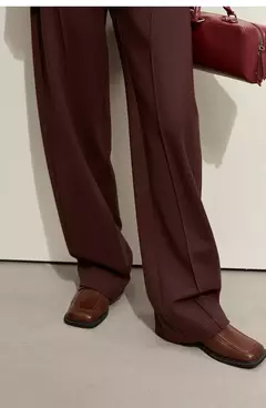 AMII minimalismo 2024 primavera nuevo Arco Split pantalones casuales de las mujeres de cintura alta pantalones de plátano básico femenino pantalones sueltos 12421059