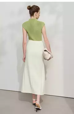 AMII falda minimalista sirena para mujer 2025 primavera nueva elegante Oficina señora sólido longitud media faldas elásticas delgadas 12521065 - Eleganzie