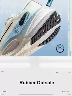 Imagen de Li-ning hombres FURIOUS RIDER 7 V2 estabilidad zapatillas para correr BOOM FIBRA cojín soporte estable zapatos deportivos zapatillas de deporte usables ARZU003
