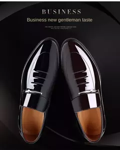 Zapatos de charol para hombre, zapatos de negocios, mocasines informales con punta estrecha, zapatos de lujo para fiesta y boda de talla grande - tienda en línea