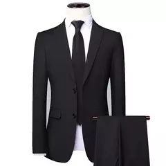 Traje de hombre para boda, 3 piezas, 2 conjuntos, Blazers, chaquetas elegantes, chaleco, pantalones, abrigos de negocios de lujo, Formal coreano de alta calidad 2024 - comprar en línea