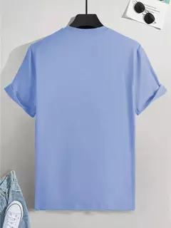 Imagen de Camiseta deportiva informal holgada de algodón 100% para hombre, camiseta de manga corta con cuello redondo y estampado MILANO, cómoda, para compras, verano