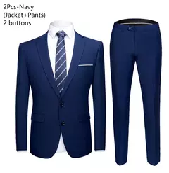 Imagen de Traje elegante para hombre para boda, 3 piezas, 2 conjuntos, chaquetas, chaleco, pantalones, Blazers, abrigos formales de negocios para novio, disfraz 2025