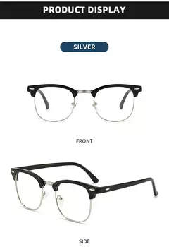 Gafas de sol fotocromáticas clásicas de medio marco para hombres y mujeres, gafas de sol camaleón con remaches Retro, gafas de sol para conducir que cambian de Color a la moda para hombre - tienda en línea