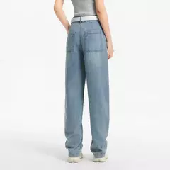 Semir Jeans Mujer dobladillo curvo suelto hasta el suelo 2025 nuevo verano sensación fresca pantalones cónicos moda para looks callejeros - tienda en línea