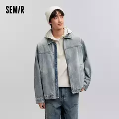Chaqueta Semir para hombre, chaqueta vaquera Vintage, ropa, Top de primavera, chaqueta vaquera versátil a la moda, 2025
