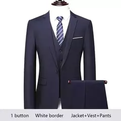 Trajes para hombre, boda, elegante, 3 piezas, 2 conjuntos, chaquetas completas para novio de alta calidad, chaleco, pantalones, Blazers de lujo, ropa Formal 2024 - Eleganzie