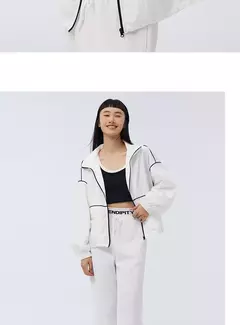 Semir-chaqueta con capucha para mujer, abrigo de gran tamaño, texturizado, Color contrastado, novedad de primavera 2023 - Eleganzie