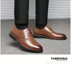 Zapatos de cuero transpirables para hombre, suela suave de cuero negro, zapatos informales formales de negocios para padrinos de boda, primavera y otoño - Eleganzie