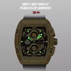 Marca de moda NAVIFORCE, relojes de cuarzo con diseño dorado para hombre, reloj de pulsera informal para hombre, reloj multifunción de PU resistente al agua de gran diámetro - buy online