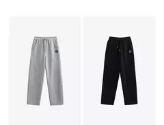 TOYOUTH-pantalones de chándal para mujer, pantalón vaquero con flores, cintura elástica, rectos, deportivos, informales, con plátano, otoño e invierno, 2024 - tienda en línea