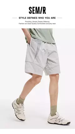 Semir-pantalones cortos informales con paneles para hombre, novedad de verano, cintura elástica, corte holgado, estilo al aire libre, 2025 en internet