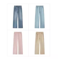 Semir Jeans Mujer Pantalones largos con cintura elástica 2024 nueva versión de verano pantalones de pierna ancha con sensación fresca en internet