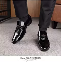Zapatos de vestir clásicos para hombre, zapatillas formales informales de negocios de cuero de cocodrilo, zapatos Oxford para fiesta de boda y oficina de talla grande
