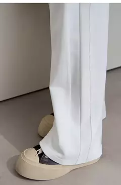 AMII-pantalones de pierna ancha minimalistas para mujer, pantalón largo negro, holgado, informal, versátil, con cintura elástica, primavera 2025 12521056 - online store