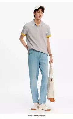 Image of Semir Jeans hombres Retro desgastado lavado sensación fresca pantalones cónicos 2025 nuevos pantalones largos de verano clásico versátil para ropa Casual