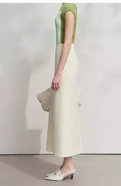 AMII falda minimalista sirena para mujer 2025 primavera nueva elegante Oficina señora sólido longitud media faldas elásticas delgadas 12521065 on internet