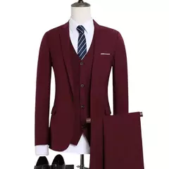 Trajes de hombre para boda, 3 piezas, 2 conjuntos completos, chaquetas elegantes de lujo de alta calidad, chaleco, pantalones, Blazers, trajes formales para adultos 2024 - online store