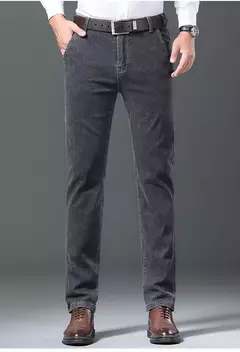 Pantalones vaqueros ajustados de talla grande 28-40 para hombre, pantalones suaves avanzados clásicos informales a la moda, pantalones elásticos que combinan con todo de marca para hombre
