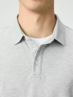 Imagen de SIMWOOD 2025 novedad de verano Regular Fit 230gsm sensación fresca Sorona Piqué tela Polo camisas hombres camisetas casuales inteligentes Tops