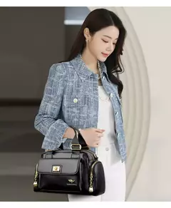 Bandolera de cuero de PU de alta calidad para mujer, bolso cruzado de mano, bandolera para mujer, bolso multibolsillo para desplazamientos diarios - tienda en línea