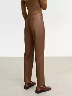 AMII-pantalones minimalistas hasta el tobillo para mujer, pantalón informal, de piel sintética, rectos, lisos, a la moda, para invierno, 2024 12344138 - buy online