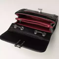 Bolso cuadrado clásico acolchado con detalle, bolso de hombro con solapa de color sólido, bolso con cadena que combina con todo - Eleganzie