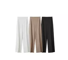 Amii Minimalism 2024, novedad de verano, pantalones de pierna ancha para mujer, pantalones casuales básicos rectos, pantalones lisos de longitud completa para mujer 12412006 - comprar en línea