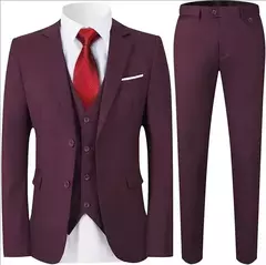 Traje elegante para hombre para boda, 3 piezas, 2 conjuntos, Blazers, chaquetas completas, chaleco, pantalones, abrigos de lujo a la moda, traje clásico Formal 2025