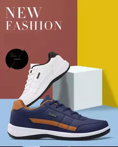 Zapatos de cuero Pu para hombre, zapatillas de deporte informales transpirables de tendencia, calzado antideslizante, zapatos vulcanizados, Tenis Masculino en internet