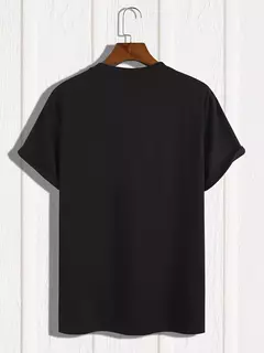 Camiseta holgada de verano 100% algodón para hombre, camiseta informal ajustada con estampado de letras creativas de París, cuello redondo, manga corta - Eleganzie