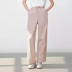 Semir pantalones casuales para mujer que absorben la humedad ajuste relajado pierna ancha 2025 nuevo verano sensación fresca protección solar pantalones largos - comprar en línea
