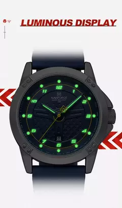 NAVIFORCE, reloj de pulsera informal de cuarzo, relojes impermeables a la moda para hombre, correa deportiva de silicona, reloj luminoso para hombre, reloj Masculino - comprar en línea
