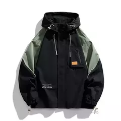 Image of Chaqueta holgada con capucha para hombre, ropa deportiva de senderismo, chaquetas informales transpirables, cortavientos de talla grande, M-8XL, 150KG
