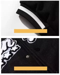 Chaqueta de béisbol con letras estampadas para hombre, abrigo de Hip Hop, ropa de calle bordada, escenario, DJ, Club, Bomber, 2023 - Eleganzie