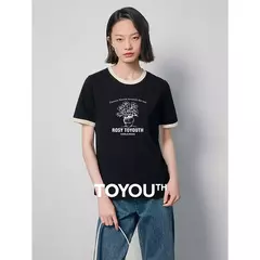 TOYOUTH, camiseta de manga corta para mujer, camisetas nuevas de primavera 2025 GT 5210002