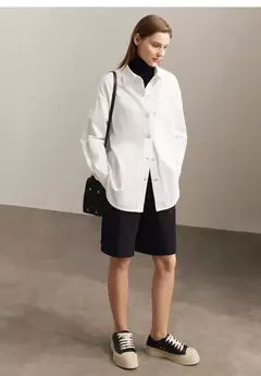 AMII-chaquetas vaqueras minimalistas para mujer, abrigos holgados de 2022 algodón, de estilo hong kong, a la moda, 100% - tienda en línea