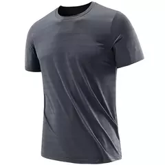 Camiseta para hombre L-6XL 7XL 8XL, novedad de verano, camiseta de manga corta para hombre, camiseta elástica con estampado para Fitness para hombre, camisetas informales de secado rápido 9116