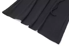Mini vestidos negros sexys para mujer, ropa de calle con pliegues, mangas largas, cuello en V, informal, ajustado, elegante, Otoño, nuevo - comprar en línea