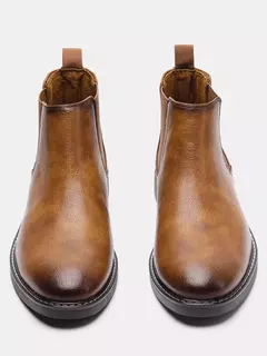 40 ~ 46 Botas Chelsea para hombre Botas de hombre de moda cómodas retro de marca - Eleganzie