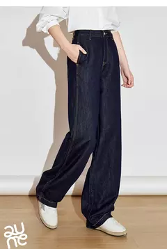 TOYOUTH Jeans de mezclilla para mujer 2025 Primavera Nuevo estilo americano Pantalones largos rectos de pierna ancha - Eleganzie