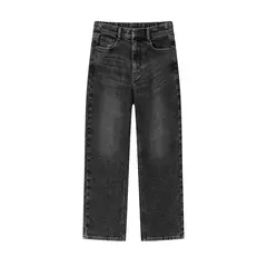 Semir-pantalones vaqueros deshilachados para mujer, pantalón holgado de pierna recta, invierno, 2024 - Eleganzie