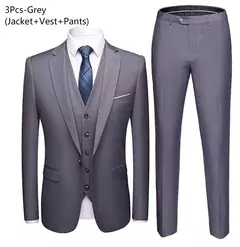 Traje elegante para hombre para boda, 3 piezas, 2 conjuntos, chaquetas, chaleco, pantalones, Blazers, abrigos formales de negocios para novio, disfraz 2025 - Eleganzie