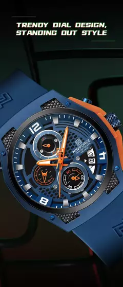 NAVIFORCE, reloj Original de lujo de alta calidad para hombre, correa de silicona, reloj de pulsera de cuarzo resistente al agua para hombre, reloj deportivo, reloj Masculino