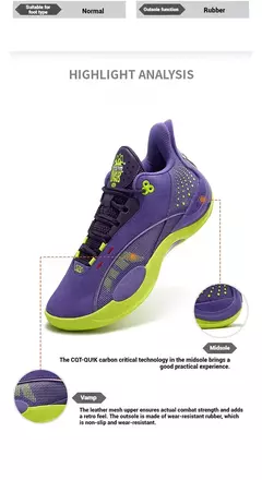 Zapatillas de baloncesto para hombre del equipo Joker de 361 grados CQT rebote estable antideslizante resistente al desgaste zapatillas de combate de alta calidad para hombre 572511105 - Eleganzie