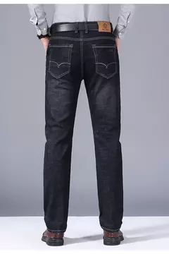 Nueva ropa de trabajo clásica para hombre, pantalones vaqueros de negocios de alta calidad, pantalones vaqueros elásticos rectos informales a la moda, ropa de marca masculina on internet