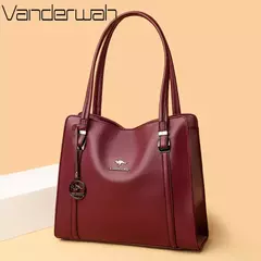 Bolsos de mano informales de piel sintética de alta calidad de marca genuina, bolsos de lujo para mujer, bolsos de hombro de diseñador con asa superior para mujer
