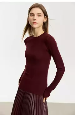 AMII suéter minimalista para mujer 2023 invierno nuevo Simple ajustado cuello alto elástico cálido sólido jerseys Mujer 12323075 - tienda en línea