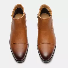 Imagen de Botas cómodas de cuero al tobillo para hombres Botas para hombres Marca de moda