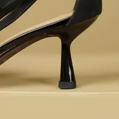 FEDONAS-Sandalias con correa en el tobillo para mujer, zapatos de tacón alto fino, puntiagudos, de cuero genuino, elegantes, para primavera y verano, para fiesta y graduación on internet